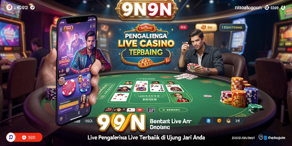Screenshot gameplay Live Casino di aplikasi 9N9N yang menarik dan interaktif.