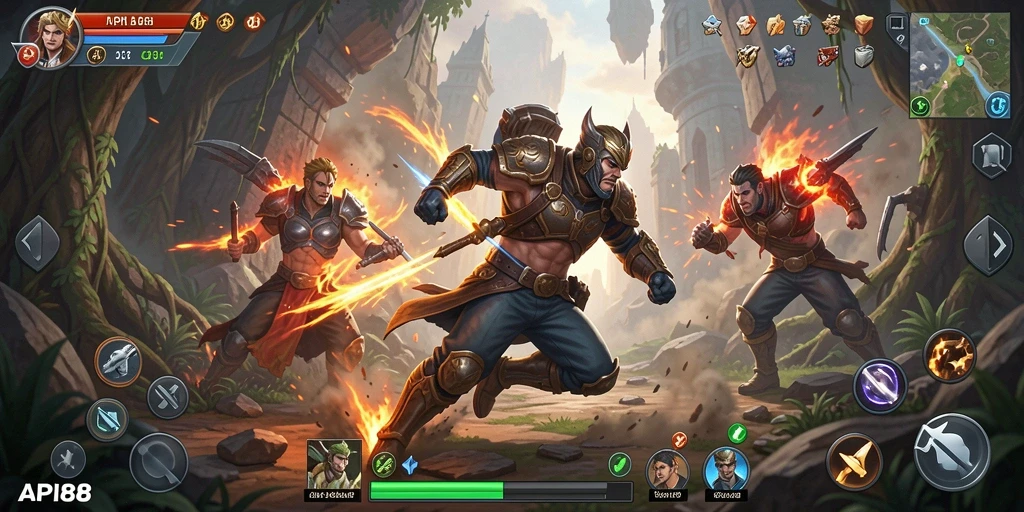 Tampilan aksi menegangkan dari gameplay API88 yang menantang.