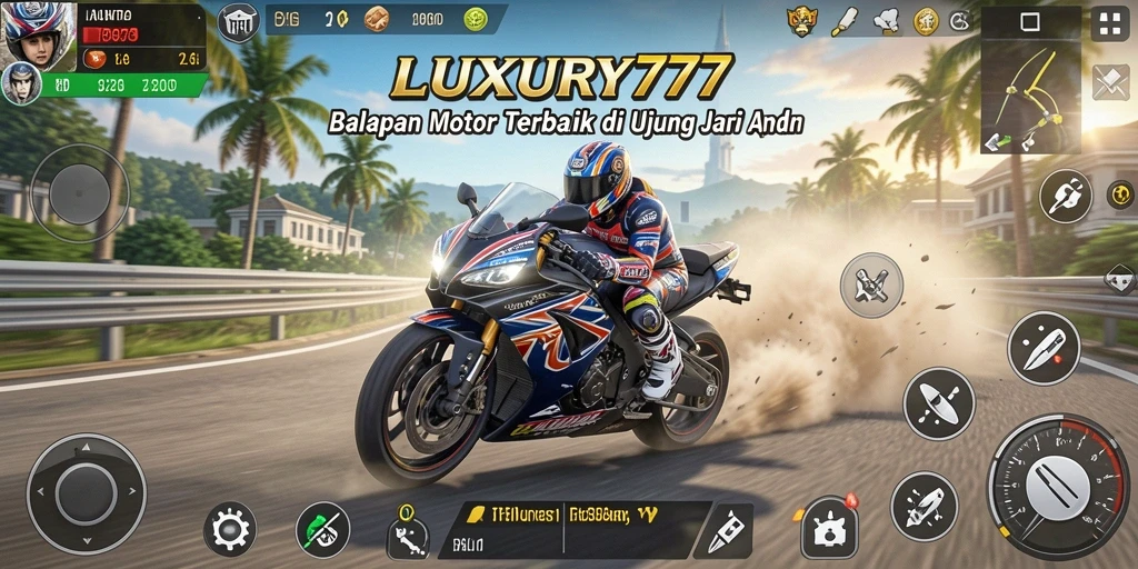 Tampilan menakjubkan gameplay balapan motor LUXURY777.