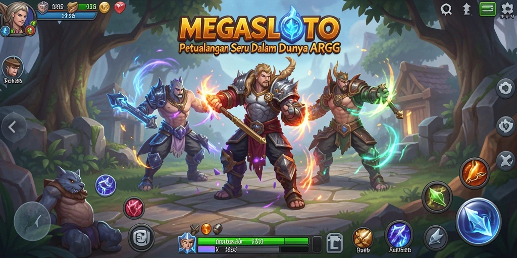 Tampilan gameplay seru dari MEGASLOTO dalam petualangan ARPG.