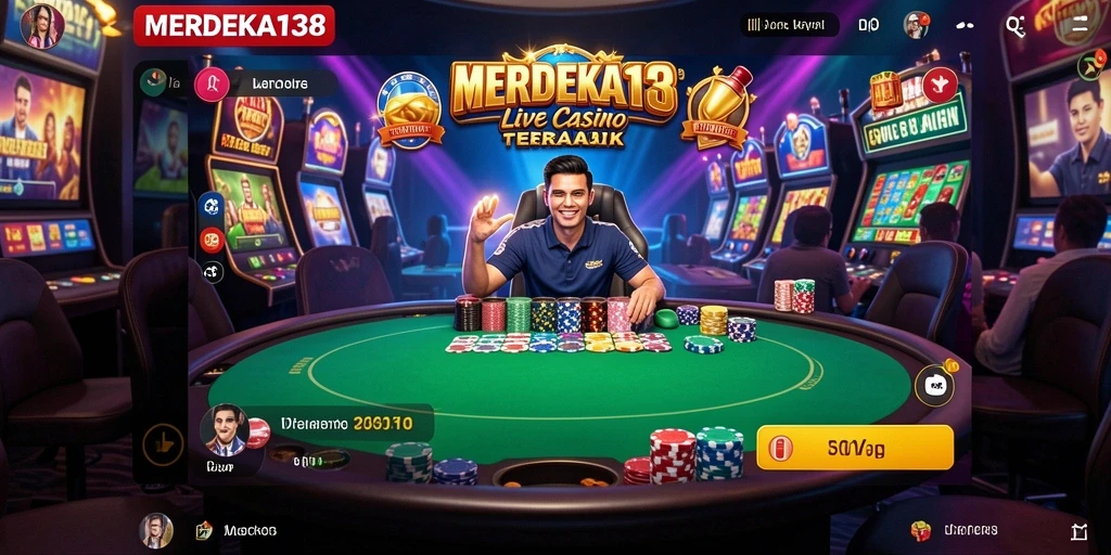 Tampilan gameplay Live Casino di MERDEKA138 yang mengesankan dan interaktif.