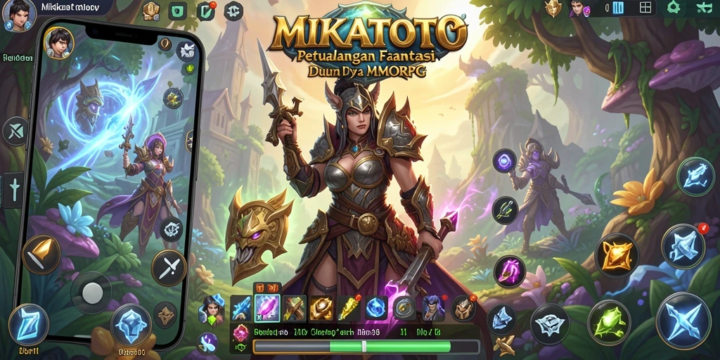 Screenshot permainan MIKATOTO menampilkan pertempuran seru dalam dunia MMORPG.