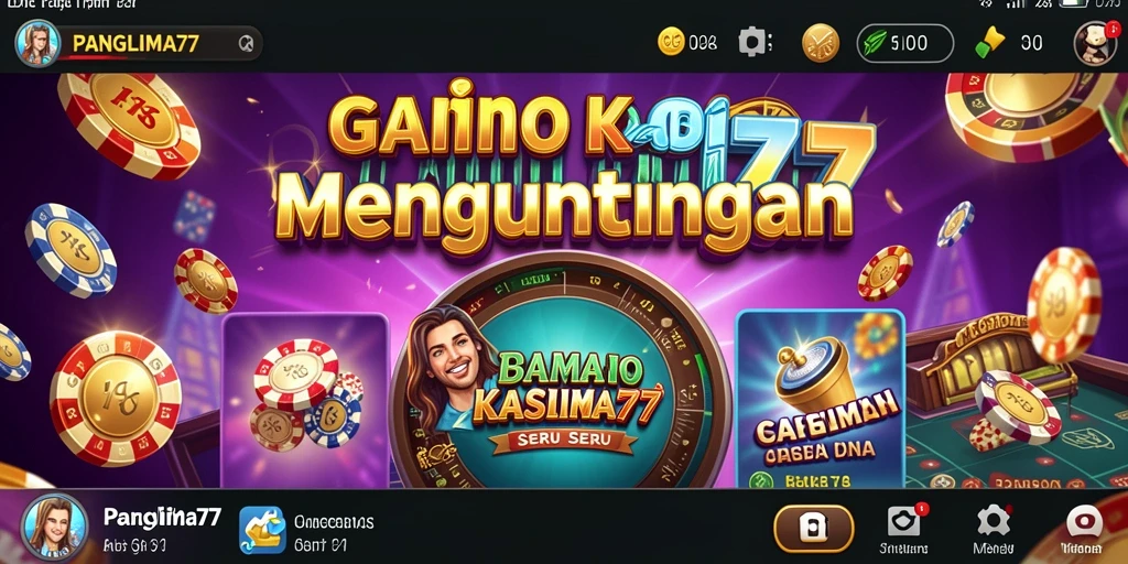 Screenshot gameplay PANGLIMA77 menampilkan suasana Kasino yang menegangkan.