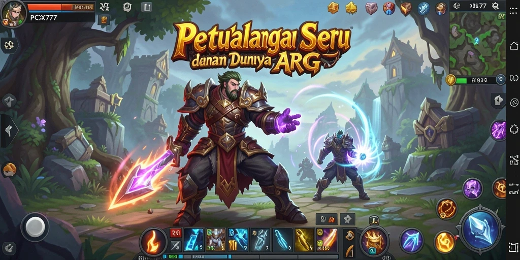 Tampilan gameplay seru penuh aksi dalam PCX777.