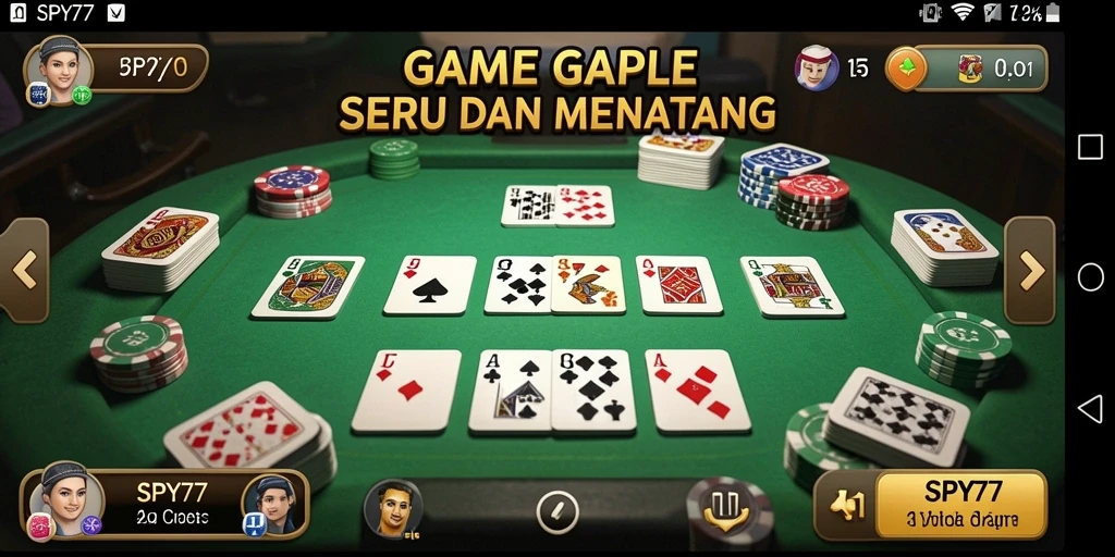 Tampilan gameplay seru Gaple di SPY77.