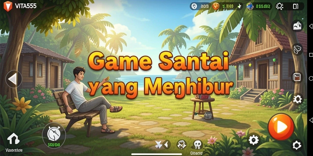 Tampilan gameplay VITA555 yang menghibur dan penuh warna.